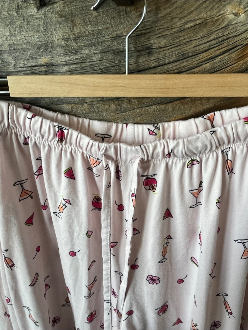 Light Pink Cocktail Print Pyjama Set - Picture 6 of 9